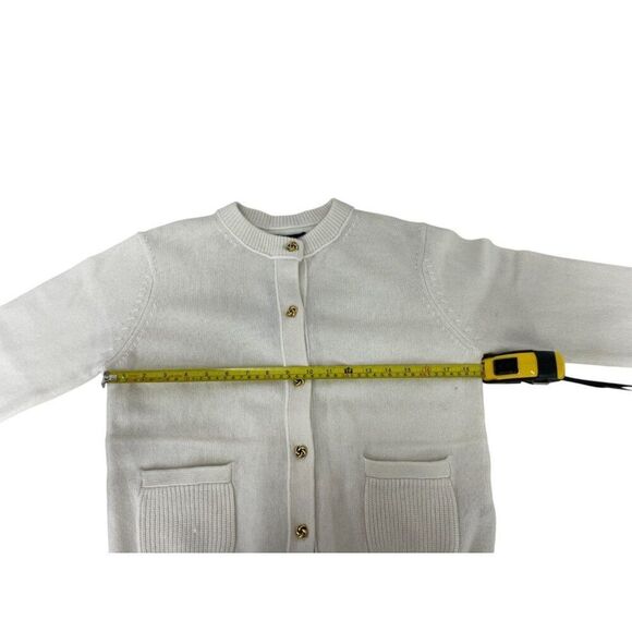 Massimo Dutti Women Cardigan Sweater S Cream Wool Gold Button 5702/620 NWD - Picture 16 of 16